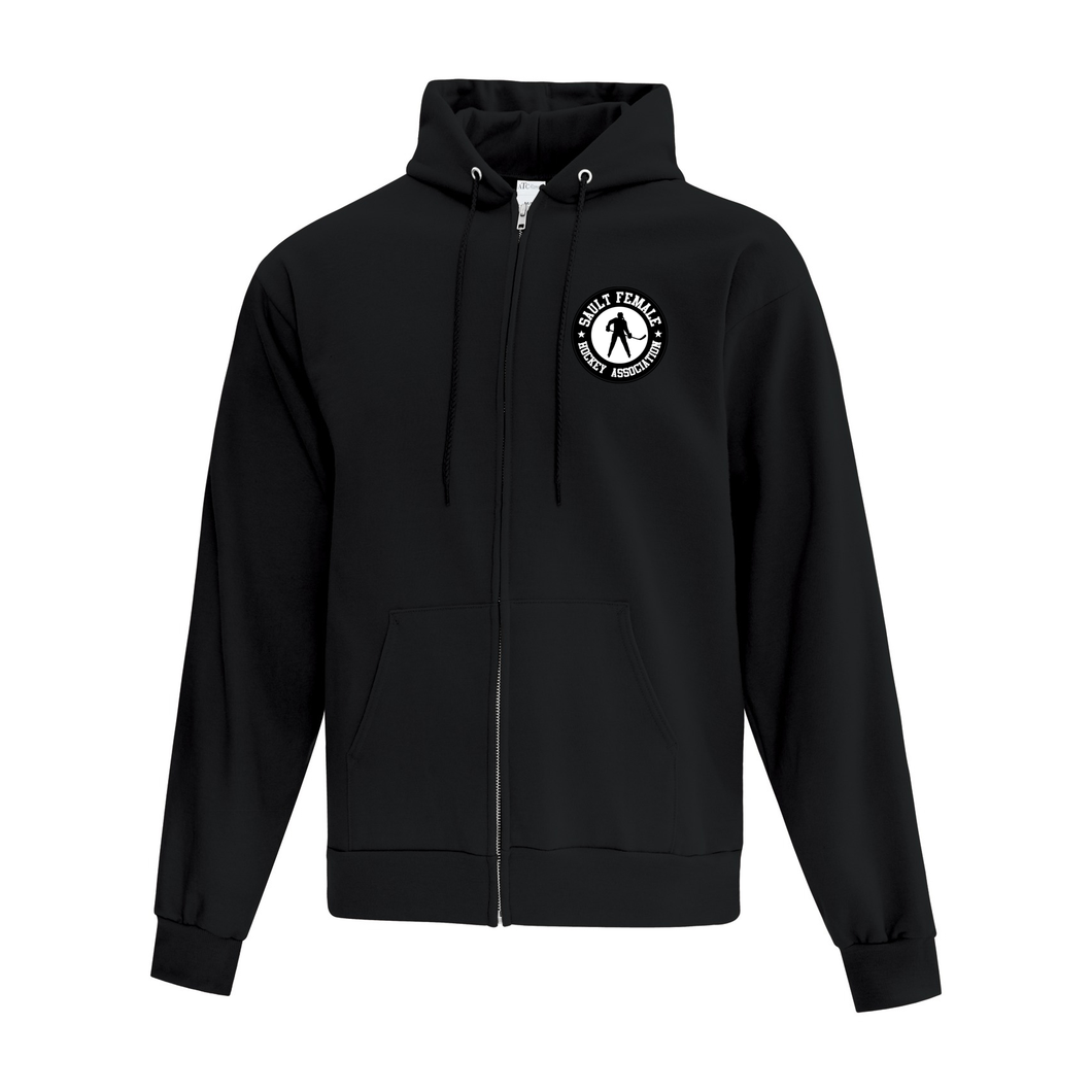Sault Female Hockey Association Everyday Fleece Adult Full Zip Hooded Sweatshirt