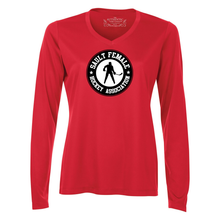 Load image into Gallery viewer, Sault Female Hockey Association Pro Team Ladies V-Neck Long Sleeve Tee