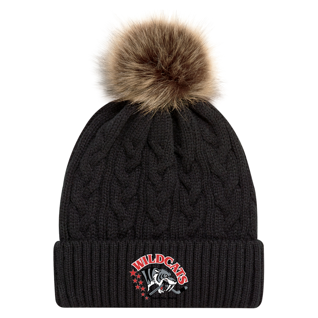 Sault Female Hockey Association Faux Fur Pom Pom Toque