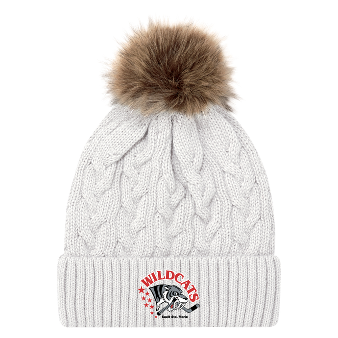 Sault Female Hockey Association Faux Fur Pom Pom Toque