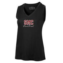Load image into Gallery viewer, SMC Proud Parent Pro Team Sleeveless V-Neck Ladies Tee