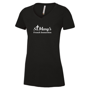 SMFI STAFF Ladies V-Neck Cotton Tee