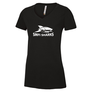 SMFI STAFF Ladies V-Neck Cotton Tee