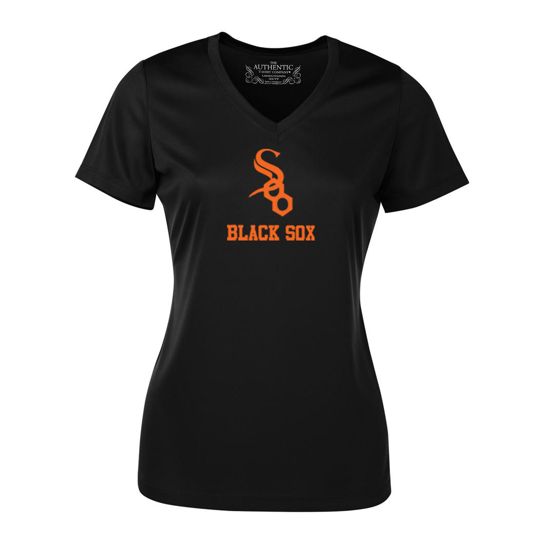Soo Black Sox Pro Team Ladies V-Neck Tee
