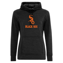 Load image into Gallery viewer, Soo Black Sox Dynamic Heather Fleece Hooded Ladies Sweatshirt