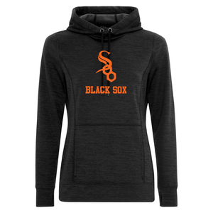 Soo Black Sox Dynamic Heather Fleece Hooded Ladies Sweatshirt