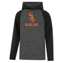 Load image into Gallery viewer, Soo Black Sox Dynamic Heather Fleece Two-Tone Youth Hoodie