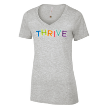 Load image into Gallery viewer, THRIVE Ring Spun Cotton V-Neck Ladies Tee