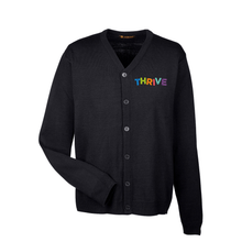 Load image into Gallery viewer, THRIVE V-Neck Cardigan (Embroidered)