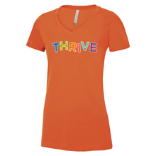 Load image into Gallery viewer, THRIVE Ring Spun Cotton V-Neck Ladies Tee