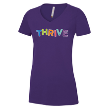 Load image into Gallery viewer, THRIVE Ring Spun Cotton V-Neck Ladies Tee