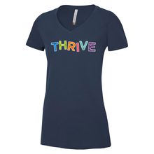 Load image into Gallery viewer, THRIVE Ring Spun Cotton V-Neck Ladies Tee