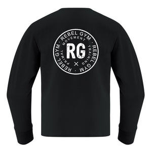 REBEL GYM Skull & Rebel Logo Youth Long Sleeve